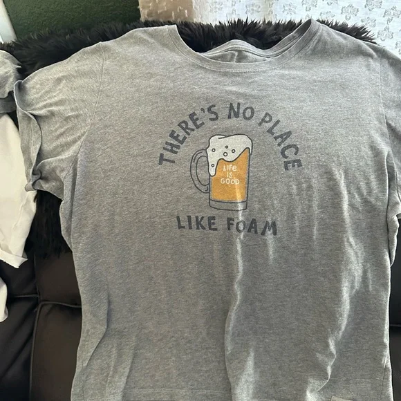 Life Is Good Gray Graphic Tee - Picture 1 of 2